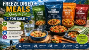 freeze dried meals ready to eat for sale with assorted flavors and compact storage
