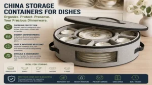 china storage containers for dishes with secure compartments for organized storage