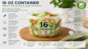 16 oz container perfect for salads lunch on the go and healthy food storage