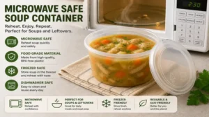 microwave safe soup container for reheating soup and leftovers