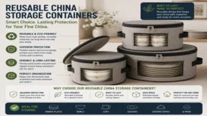 reusable china storage containers for long-term protection and organized dish storage