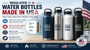 Insulated water bottles made in usa with advanced temperature retention for hot and cold drinks