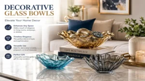 decorative glass bowls complementing contemporary home decor interiors