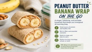 healthy breakfast ideas on the go with a whole wheat peanut butter banana wrap for a quick and satisfying meal