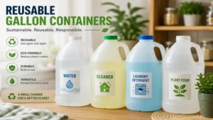 Eco-friendly reusable gallon containers for sustainable household and commercial use