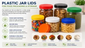 plastic jar lids used for food packaging and storage with secure sealing performance