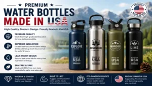 Premium water bottles made in usa showcasing modern design, durability, and superior performance