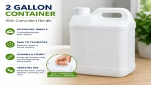 2 gallon container with a convenient carrying handle