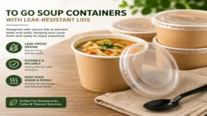 to go soup containers featuring leak-resistant lids for food delivery