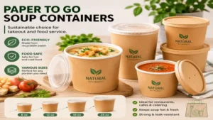 paper to go soup containers suitable for restaurants and takeout services