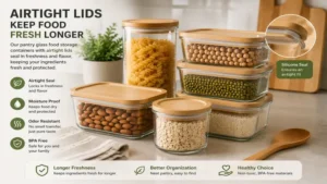 pantry glass food storage containers with airtight lids keeping food fresh longer