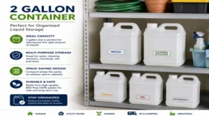 2 gallon container used for organized liquid storage