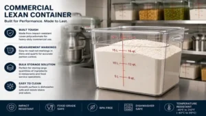 Commercial lexan container used for bulk ingredient management
