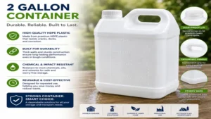 Durable 2 gallon container designed for repeated use