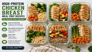 High-protein chicken breast meal prep recipes designed to support fitness goals and healthy lifestyles