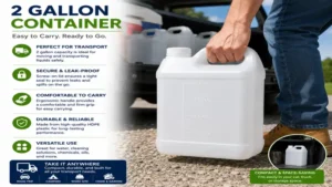 2 gallon container suitable for easy liquid transport