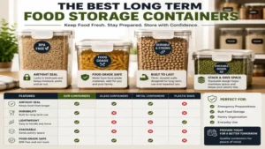 Best long term food storage containers for preserving food quality during long-term storage